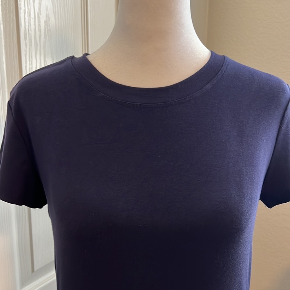 Amazon Women’s Navy Short Sleeve Crew Neck Midi Dress Size Small NWOT - Picture 5 of 10